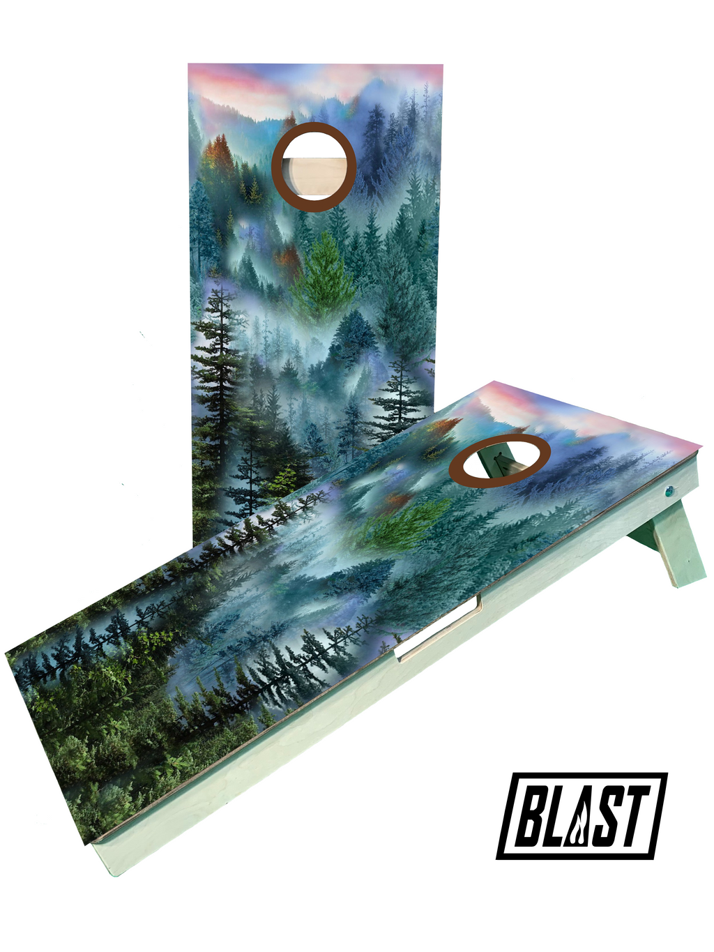 Camping Theme Valley Cornhole Set